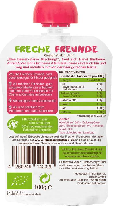 Produktbild Freche Freunde Quetschmus (100 g)