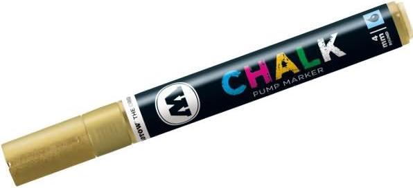 Produktbild Molotow Windowmarker Pump Marker Chalk nachfüllbar 4mm metallic gold (Gold, 4 mm, 1 x)