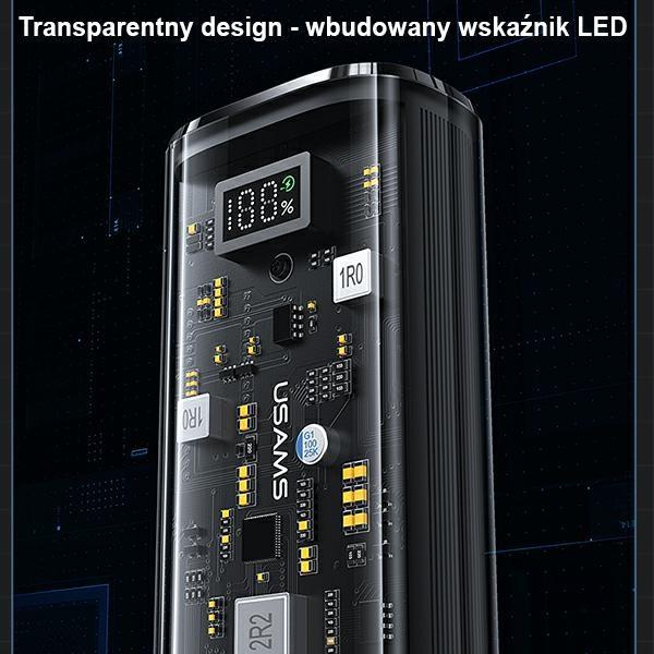 Actual product image Usams Powerbank incl. display indicator (9000 mAh, 22.50 W, 32.40 Wh)