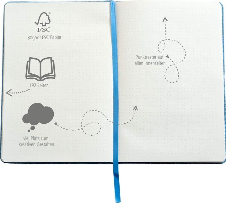 Actual product image Online Notebook 2nd Life A6, Dot, Blue (A6, Dotted, Hardcover)