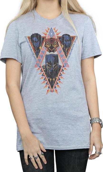 Produktbild Black Panther Tribal Heads Baumwolle Boyfriend TShirt (L)