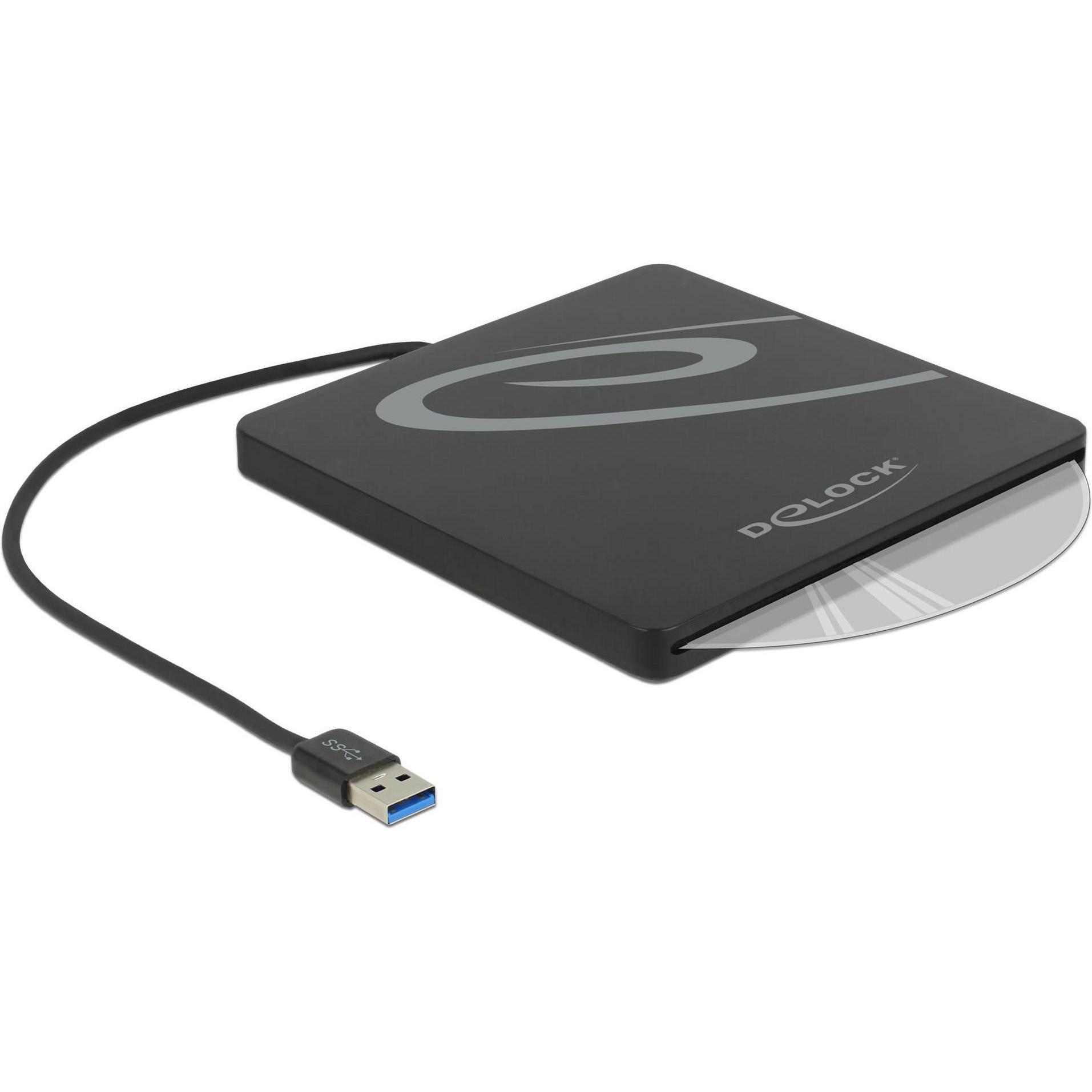 Delock 5.25 Gehäuse SATA, DVD-ROM (5.25"), Festplattengehäuse, Schwarz