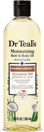 Image du produit Dr Teal's Moisturizing Bath & Body Oil by Nourishing Coconut Oil with Essensial Oils (260 ml, Huile de bain)