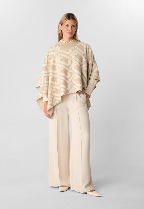 Produktbild Comma Indoor-Poncho Strick-Poncho mit Logo-Muster (One Size)