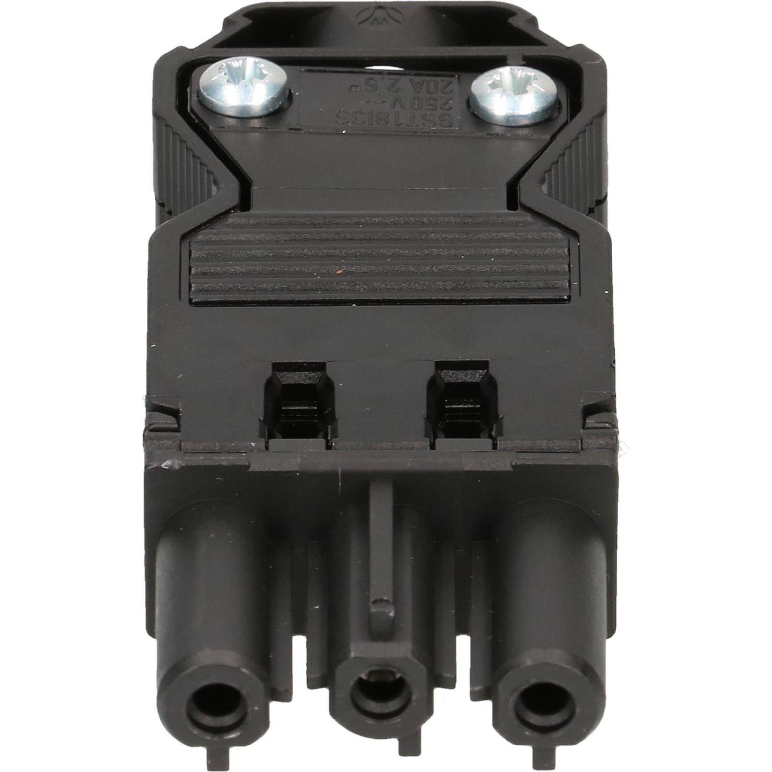 Thumbnail - Wieland Buchsenteil GST18i3 3P, Elektronikkabel + Stecker, Schwarz