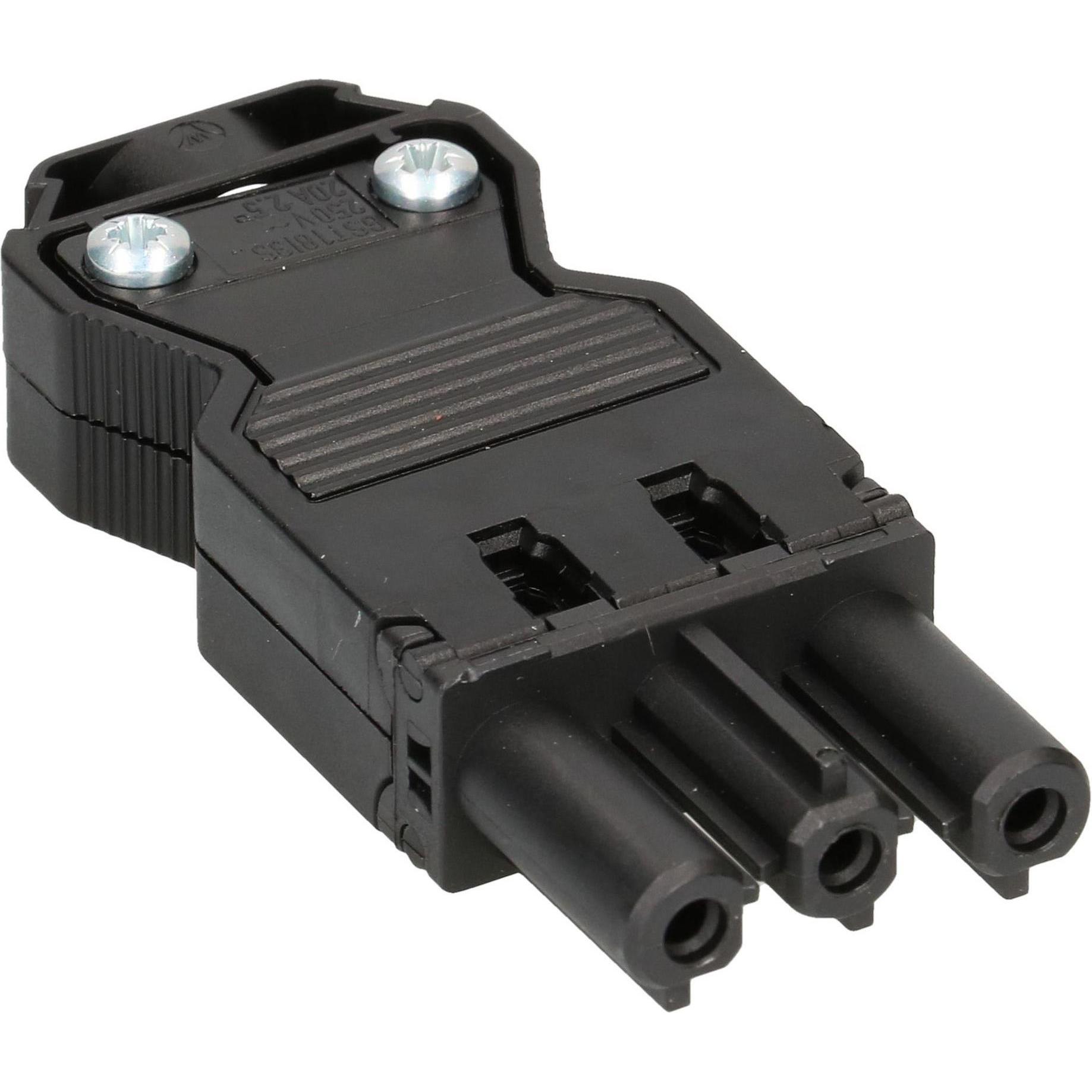 Wieland Buchsenteil GST18i3 3P, Elektronikkabel + Stecker, Schwarz