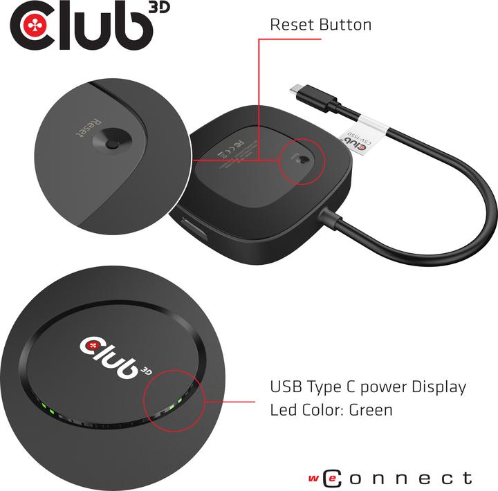 Image du produit Club 3D CSV-1550 (USB-C, 3 ports)