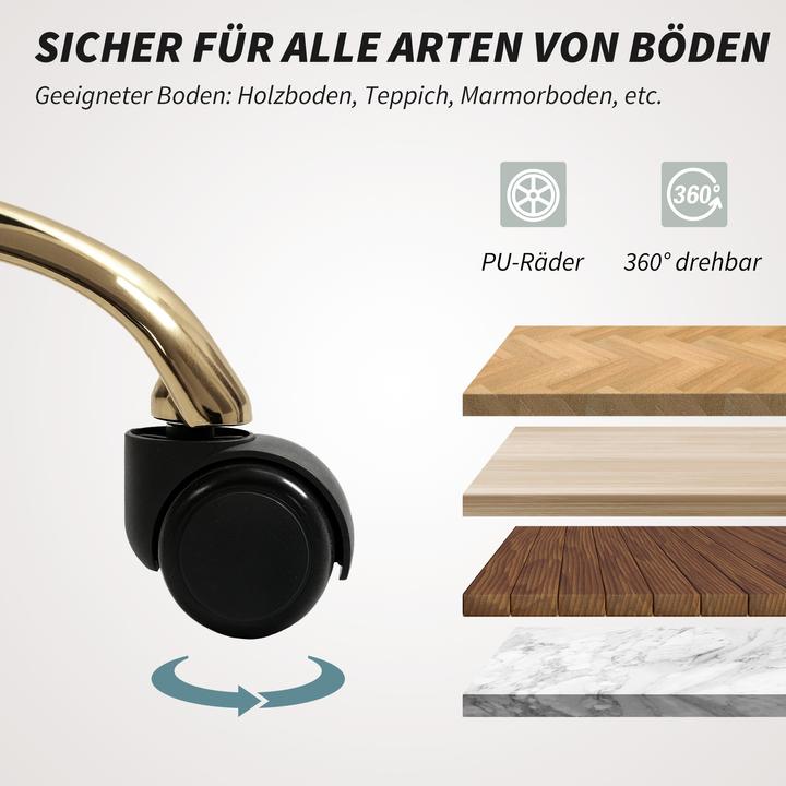 Produktbild Homcom Bürostuhl Polyester, Schaumstoff Beige
