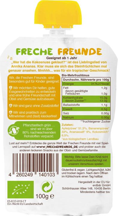 Produktbild Freche Freunde Quetschmus (100 g)