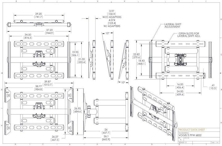 Produktbild Vogels 6VO PFW 6852 (Wand, 85", 136 kg)