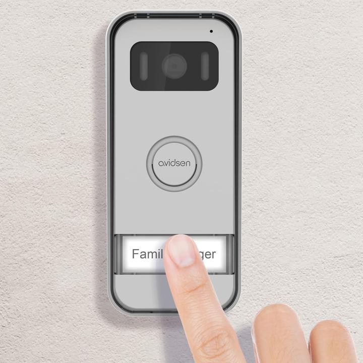 Actual product image Avidsen ELIA video door intercom wired complete set white, aluminium (Cable)