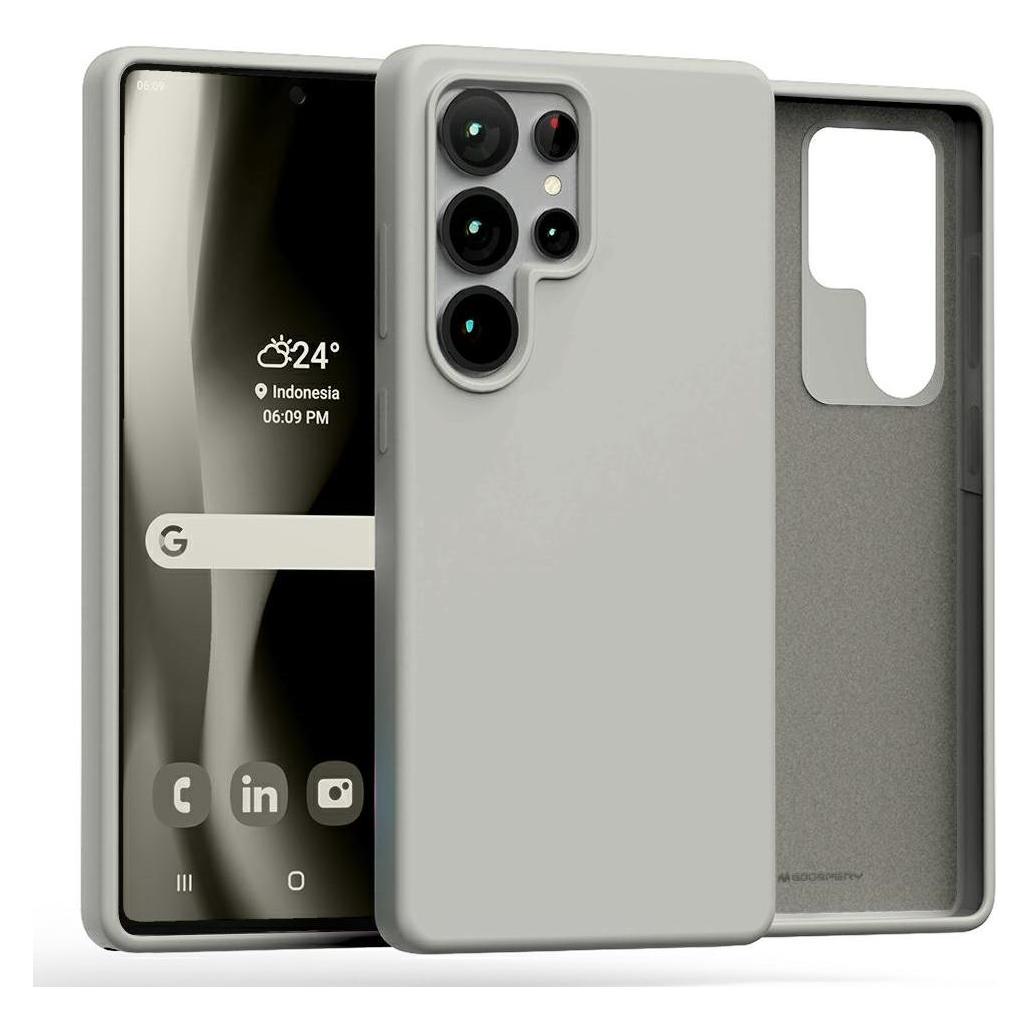 Mercury Silicone Sam S25 Ultra S938 kamienny /stone (Samsung Galaxy S25 Ultra), Cover smartphone, Grigio