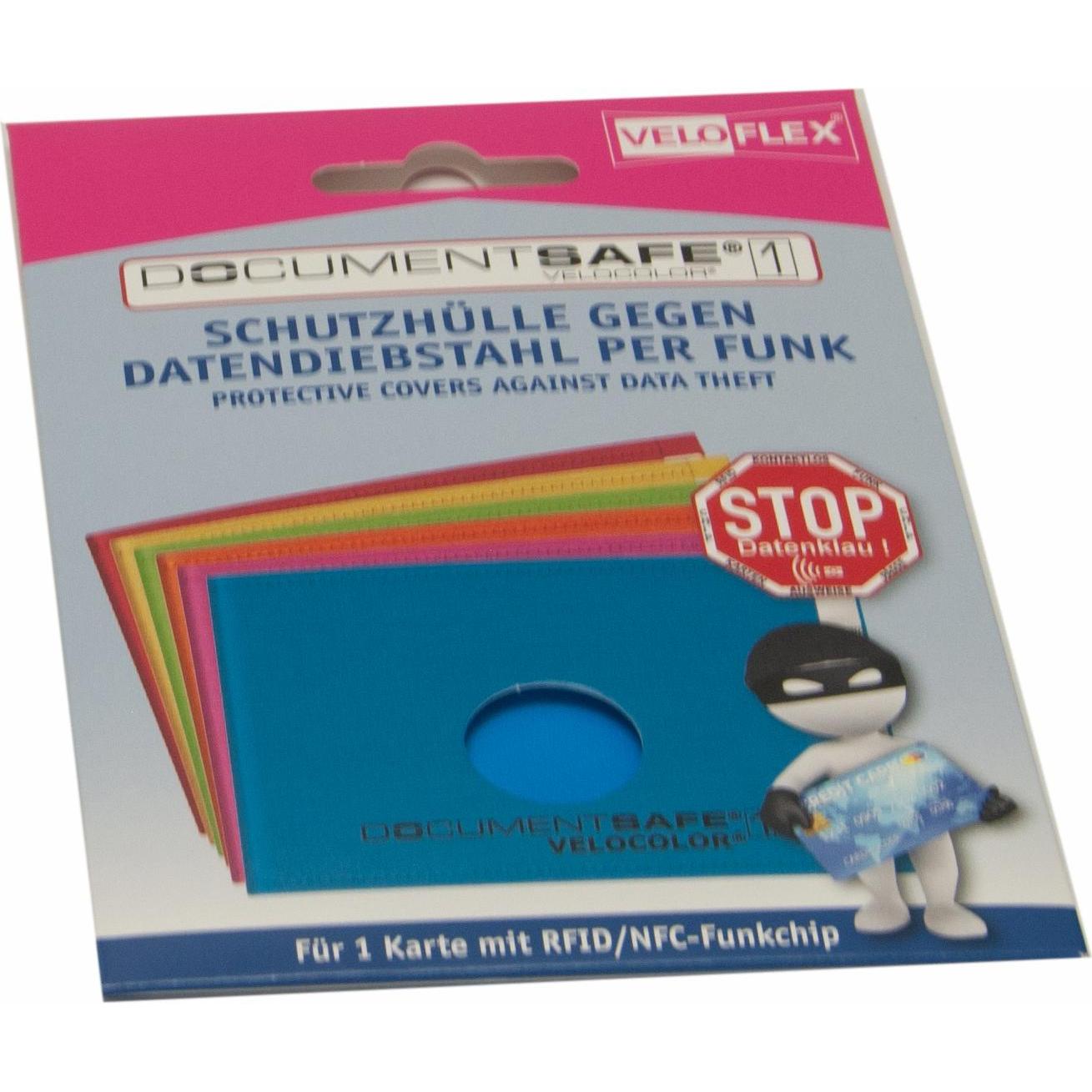 Thumbnail - Veloflex, Mappe, Kreditkartenhülle Document Safe VELOCOLOR blau 9,0 x 6,3 cm (1 x)