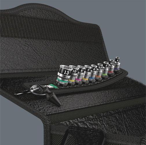Actual product image Wera Belt A 1 Zyklop socket set (13 mm, 6 mm, 5 mm, 8 mm, 7 mm, 4 mm, 4.5 mm, 10 mm, 5.5 mm)