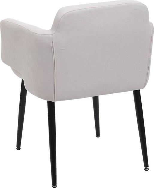 Immagine prodotto Mendler Set di 6 sedie da pranzo HWC-L13, con braccioli, tessuto/metallo - bianco panna