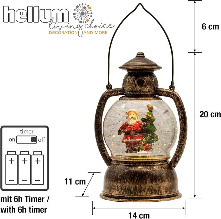 Produktbild Hellum Schneekugel Weihnachtsmann