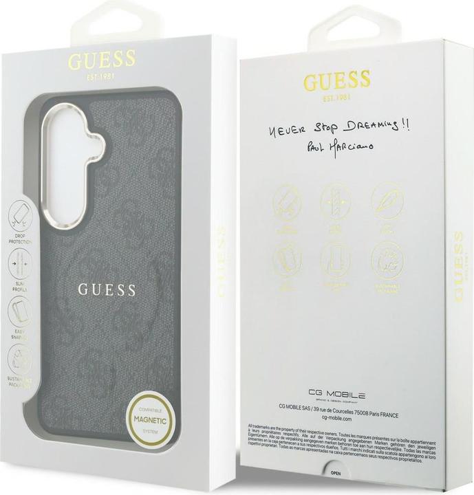Actual product image Guess - 4G Embossed Ring MagSafe (GUHMS26MP4MSEGCK) - Samsung Galaxy S26 Plus - Black (Samsung Galaxy S26, Samsung Galaxy S26+)