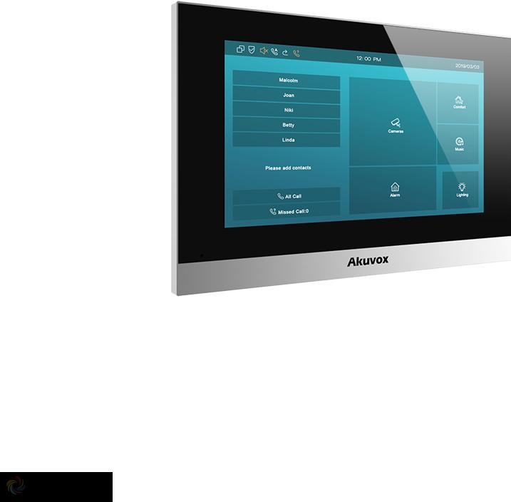 Image du produit Akuvox Station intérieure C313S, avec logo, écran tactile, POE, argent (Ethernet)