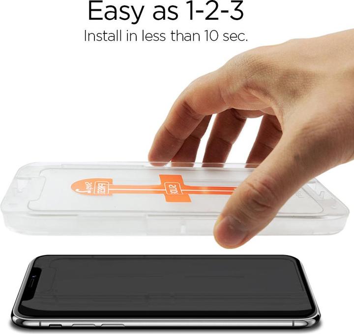 Actual product image Spigen Tempered glass glass. tR Ez Fit Apple iPhone Xr (1 pcs., Apple iPhone XR)