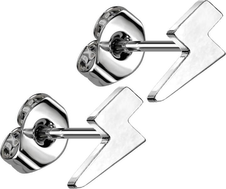 Immagine prodotto Star Piercing Orecchini a perno senza filo argento fulmine argento (senza ottone, Titanio)