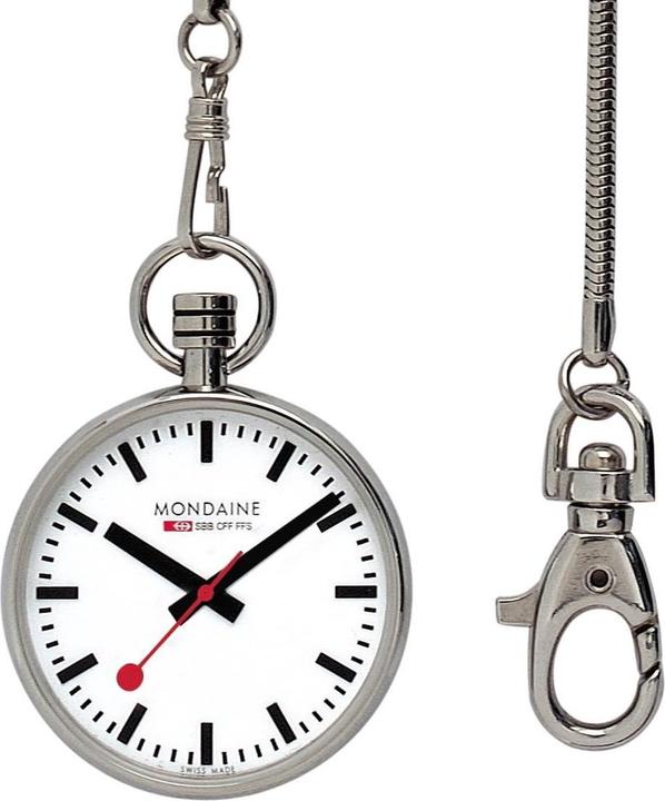 Mondaine Taschenuhr (Orologio da polso analogico, Orologio tascabile, Fatto in Svizzera, 43 mm)