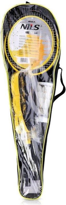 Actual product image Nils NRZ262 ALUMINIUM Badminton Set 2 Rackets 3 Feather Arrows 600x60cm Net Case
