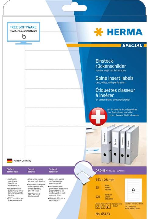 Immagine prodotto HERMA Etichette per il dorso della cartella A4