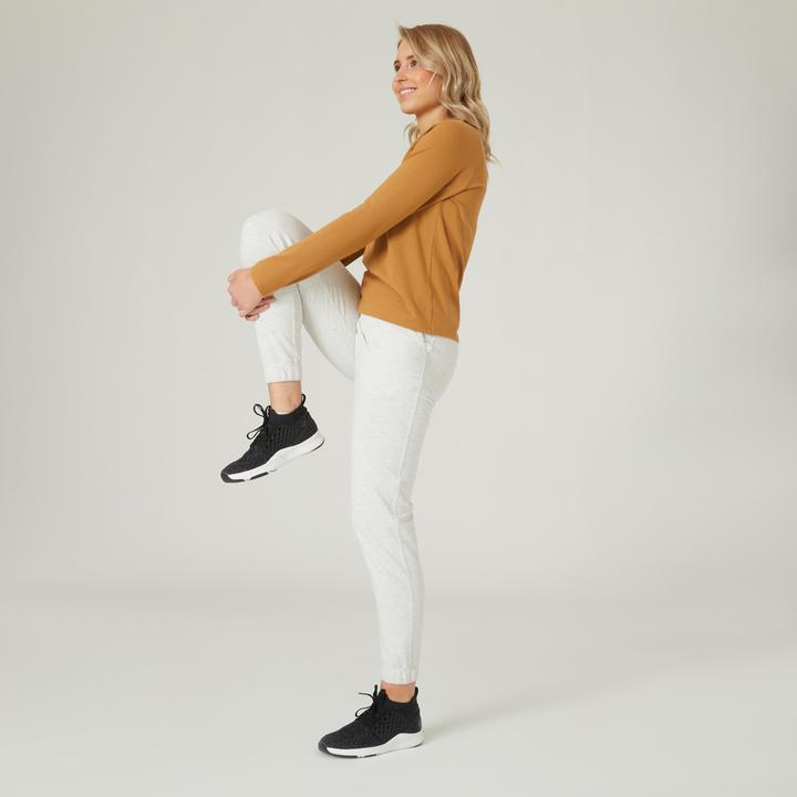 Produktbild Domyos Langarmshirt Damen Regular Fit Baumwolle (M)