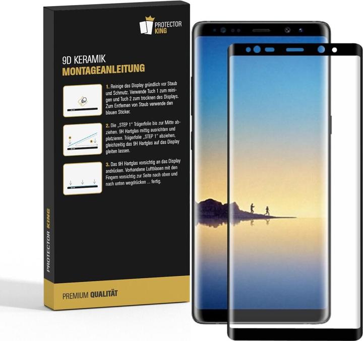 Produktbild Protectorking 2x Ceramic-Glass Full Cover HD Klar (2 Stück, Samsung Galaxy Note 9)