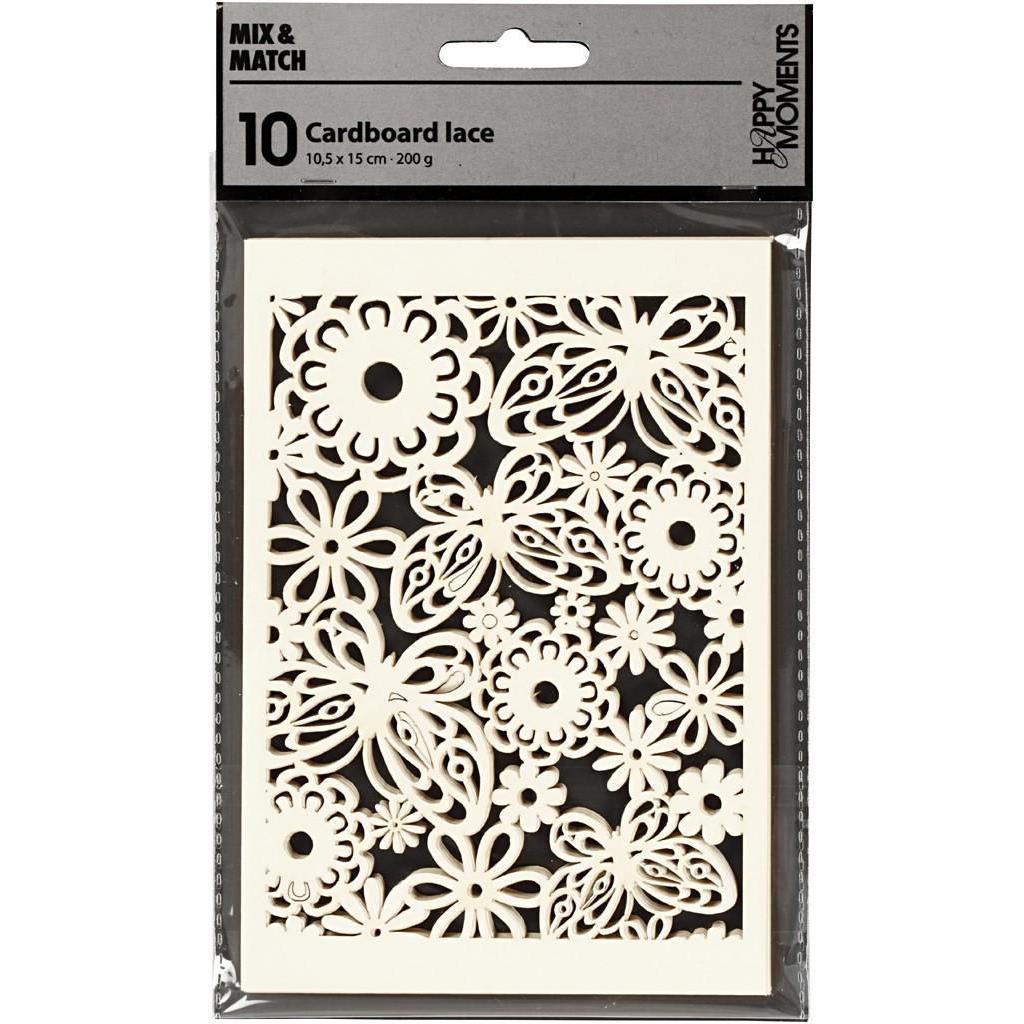 Thumbnail - Creativ Company, Kopierpapier, Spitzenpapier Creme (200 g/m², 10 x, A6)