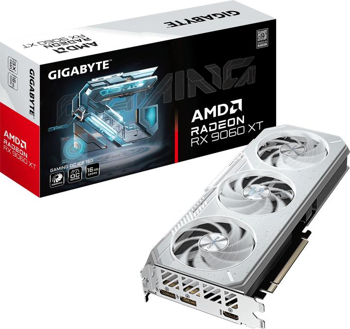 Actual product image Gigabyte Radeon RX9060 XT Gaming OC ICE 16GB GDDR6 2xHDMI (16 GB)