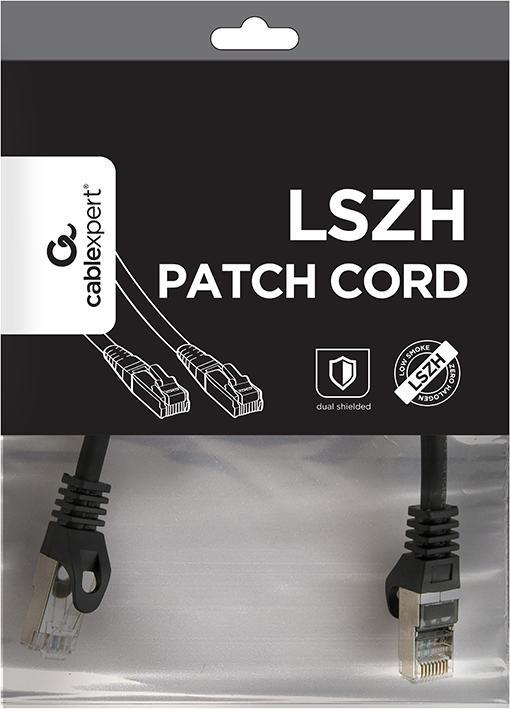 Produktbild Cablexpert PP6A-LSZHCU-BK-0.25M (S/FTP, CAT6a, 0.25 m)