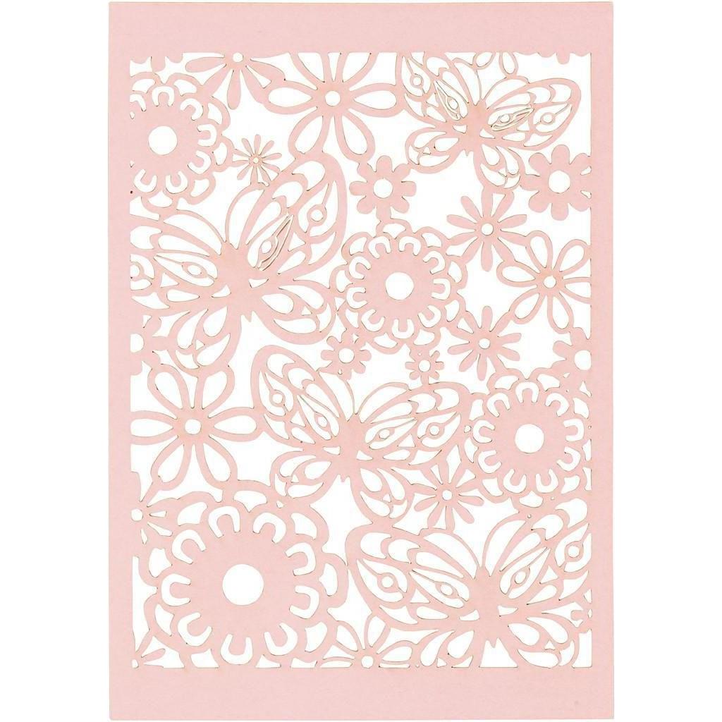 Creativ Company, Bastelpapier, Spitzenpapier Rosa (200 g/m², 10 x)