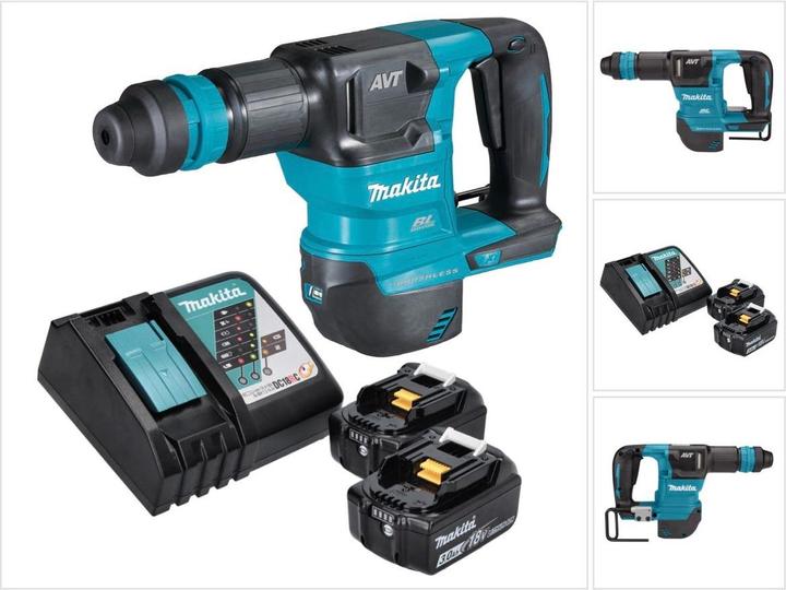Produktbild Makita DHK 180 RF Akku Meisselhammer 18 V 3,1 J SDS Plus Brushless + 2x Akku 3,0 Ah + Ladegerät (Akkubetrieb, 18 V)