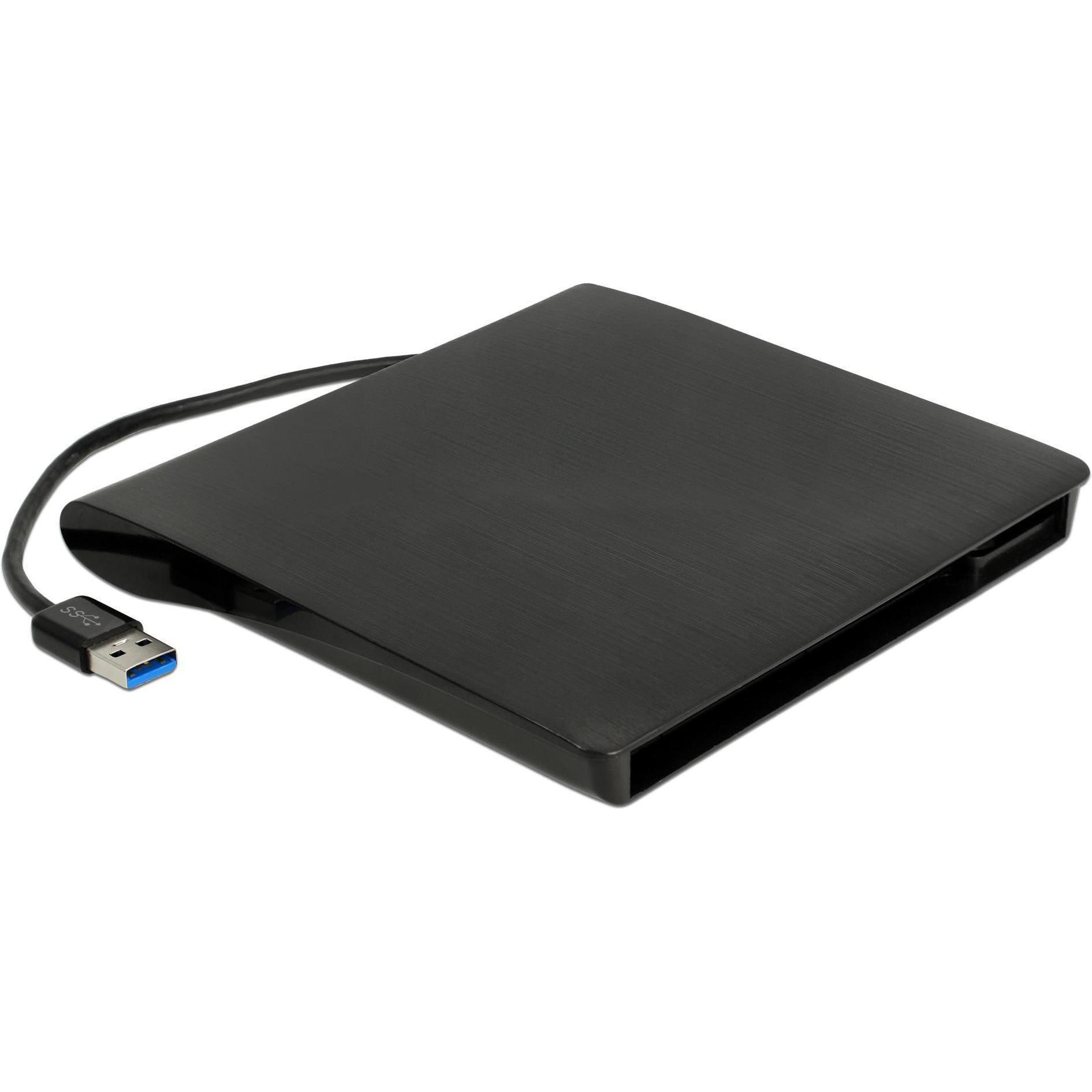 Delock 5.25 Gehäuse SATA, DVD-ROM (5.25"), Festplattengehäuse, Schwarz