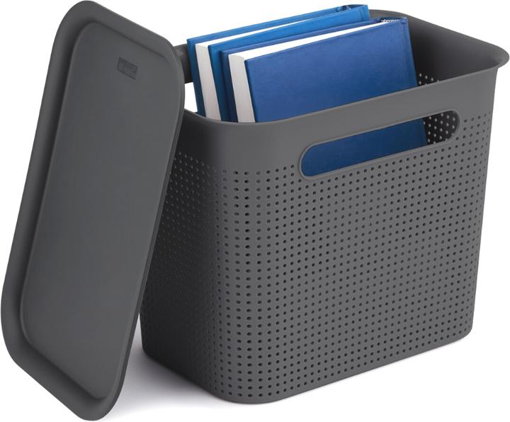 Produktbild Bins and Boxes BRISEN Aufbewahrungsbox ANTHRAZIT 7L mit Deckel (18 cm, 7 l, 1x)