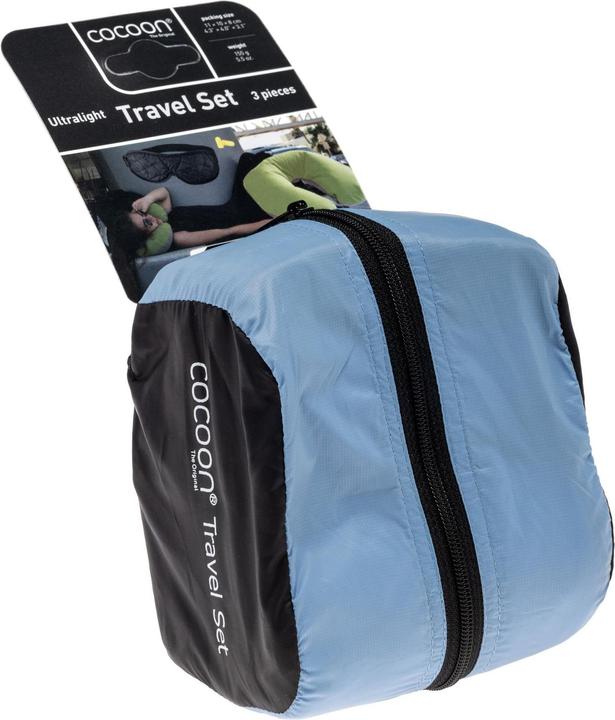 Actual product image Cocoon Travel set light blue/black (Head & neck pillow)