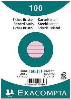 Actual product image Exacompta Index cards (105 x 148 mm, 205 g/m², 100 x)