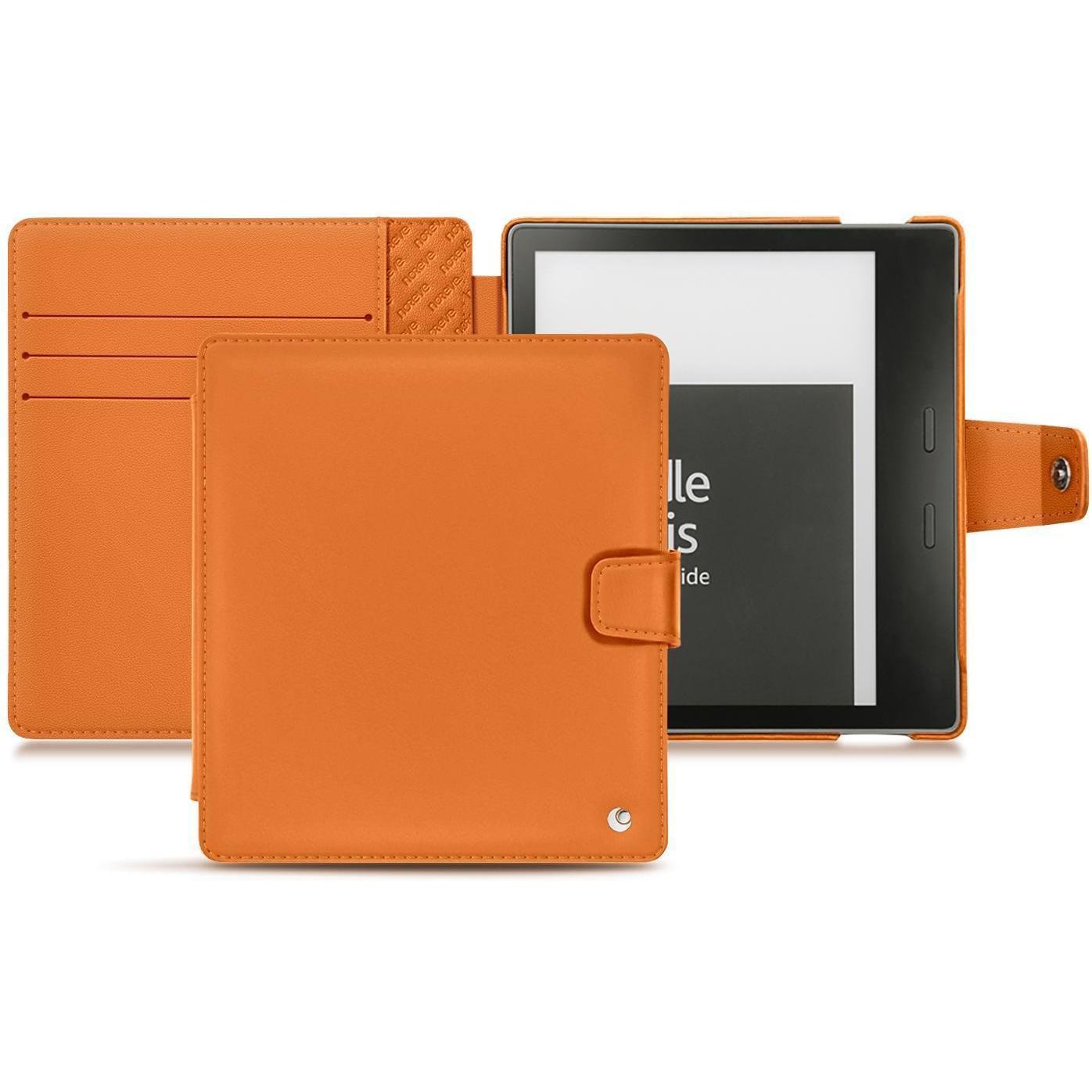 Noreve Lederschutzhülle Wallet (Kindle Oasis 2017), eReader Zubehör, Orange