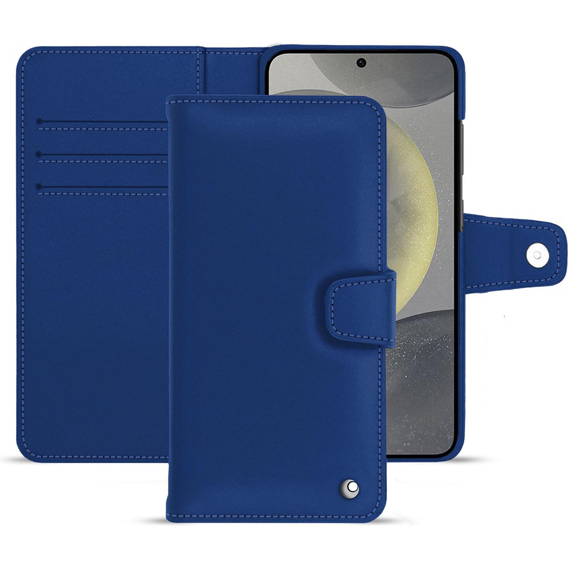Noreve Lederschutzhülle (Samsung Galaxy S24), Smartphone Hülle, Blau