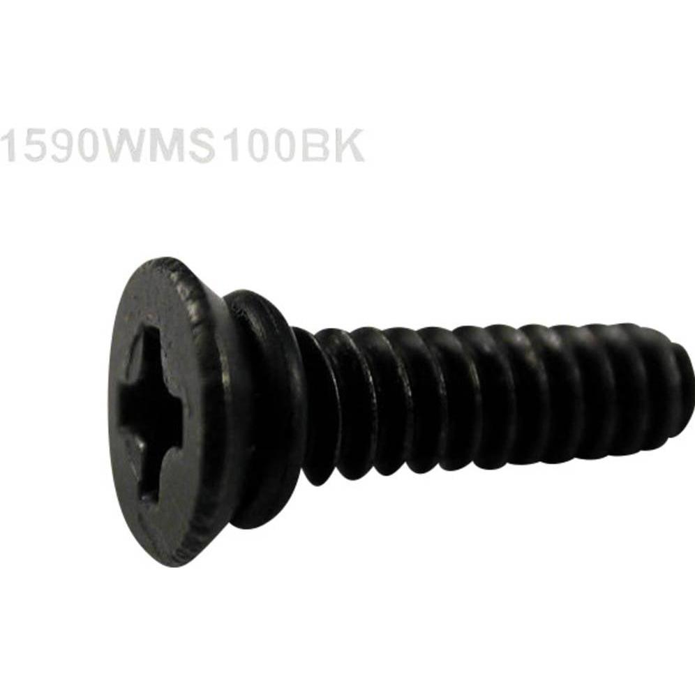 Hammond 1590WMS100BK Ersatzschraube Edelstahl Schwarz 100 St., Elektronikzubehör + Gehäuse, Schwarz