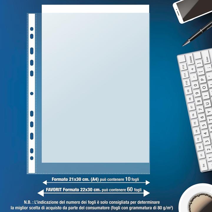 Image du produit Favorit Feuille de protection La500 210 x 297 mm (A4) Polypropylène (PP) 500 pièce(s) (A4)
