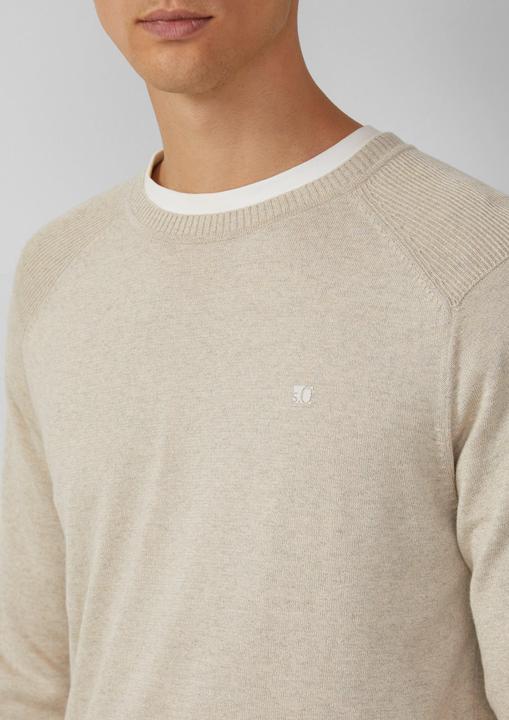 Produktbild s.Oliver Strickpullover Pullover aus Moulinéstrick mit Crew Neck und Raglanärmeln (M)