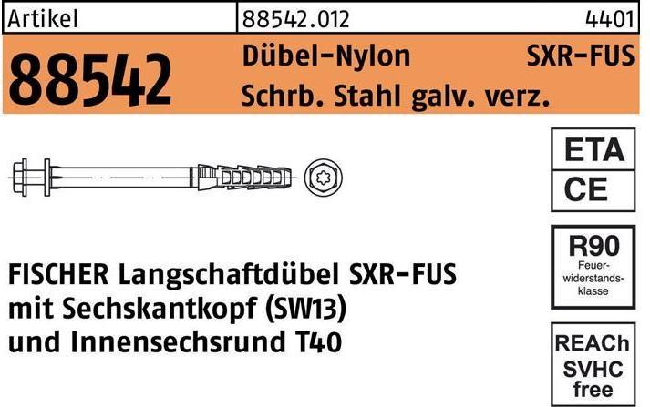 Image du produit Fischer Chevilles à tige longue SXR 10x100 FUS (50 pcs)