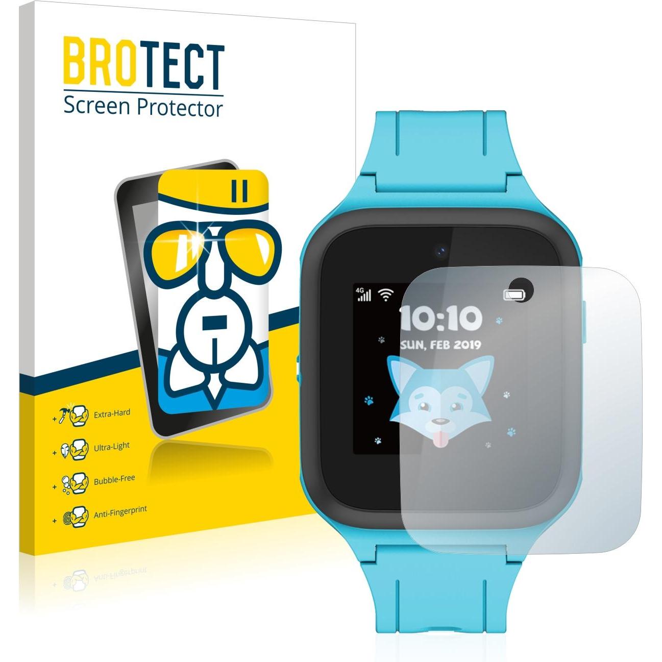 BROTECT AirGlass Panzerglasfolie, Smartwatch Schutzfolie, Transparent