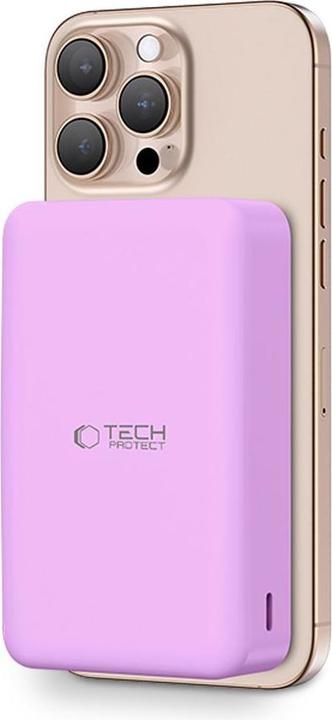 Actual product image Tech-Protect Powerbank PB12 LifeMag MagSafe 20000MAH - purple (20000 mAh, 15 W)
