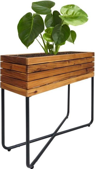 Immagine prodotto Mendler Fioriera HWC-L25, rettangolare 60x62x22cm per esterni in acciaio acacia, marrone (62 cm)