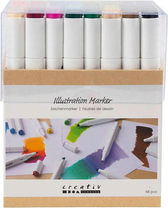 Actual product image Creativ Company Kalligraphiemarker 1+ 8 mm, 48 Stück, Standard-Farben (48x)