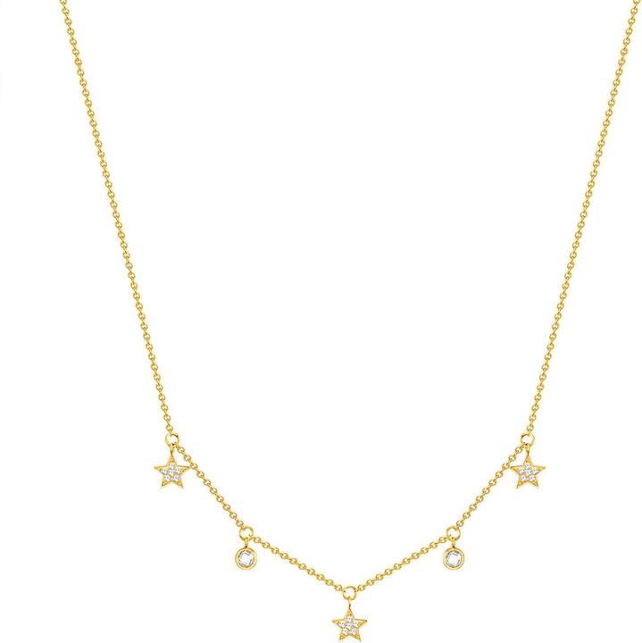 Immagine prodotto Eastside Stella da donna in acciaio inossidabile Preciosa oro giallo 40,0 cm di catena base + 5,0 cm di (Acciaio inossidabile, 40 - 45 cm)