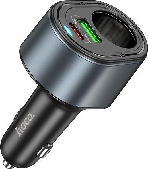 Produktbild Hoco Auto charger Car charger USB A + USB C + cigarette lighter PD QC3.0 3A 35W Z56 black
